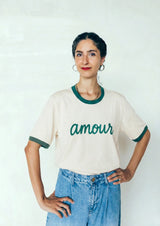 Playera de lactancia amour bicolor