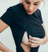 PLAYERA DE LACTANCIA NEGRA