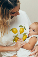 Playera de lactancia limones