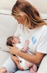 Playera de lactancia azul cielo