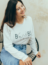 Playera de lactancia manga larga boobs