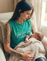 Playera de lactancia sin mangas GLOW