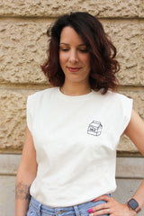 Playera de lactancia sin mangas personalizada milk box