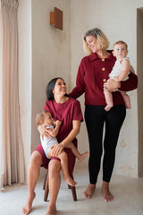 Sweater de lactancia vino