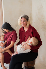 Sweater de lactancia vino
