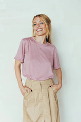 Playera de lactancia palo de rosa