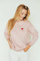 Sudadera rosa CORAZON