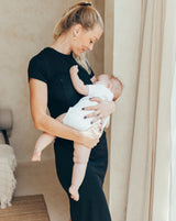 Vestido de lactancia manga corta negro