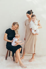 Vestido de lactancia beige