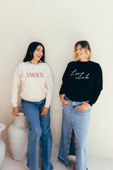 Sudadera de lactancia estampada amour