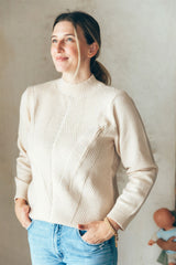 Sweater de lactancia beige