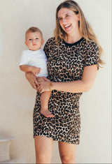 Vestido de lactancia leopardo