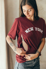 Playera de lactancia new york