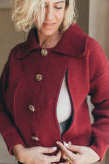 Sweater de lactancia vino