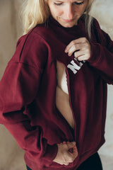 Sweater de lactancia vino