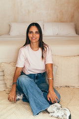 Playera de lactancia rosa