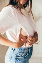 Playera de lactancia rosa