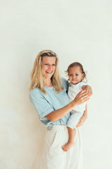 Playera de lactancia verde agua