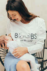 Playera de lactancia manga larga boobs