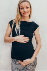 Playera de lactancia negra