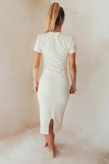 Vestido de lactancia manga corta amarillo oh la la