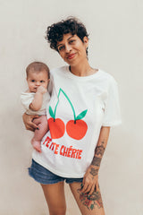 Playera de lactancia cerezas