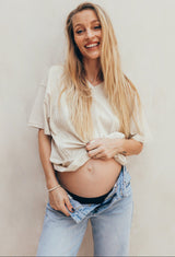 Playera de lactancia beige