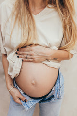 Playera de lactancia beige