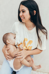 Playera de lactancia amarilla oh la la