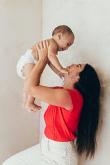Playera de lactancia roja