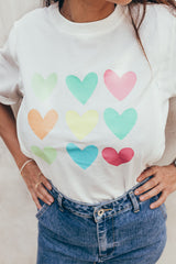 Playera de lactancia corazones pop