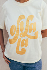 Playera de lactancia amarilla oh la la