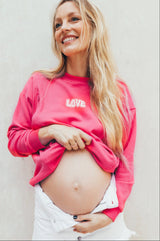 Sudadera rosa love