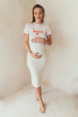 Vestido de lactancia manga corta mamá