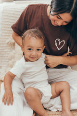 Playera de lactancia brown heart