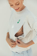 Sudadera personalizada gris inicial