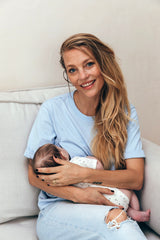 Playera de lactancia azul cielo