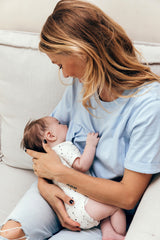 Playera de lactancia azul cielo