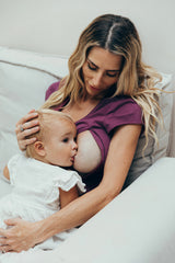 Playera de lactancia roja púrpura