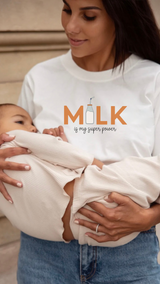 Blusa de lactancia estampada super power