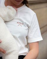 Playera de lactancia bordada personalizada arcoiris