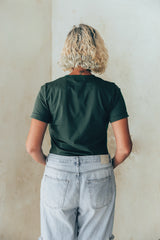 Playera de lactancia verde petróleo