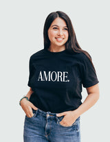 Playera de lactancia negra amore