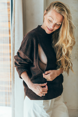 Sweater de lactancia chocolate