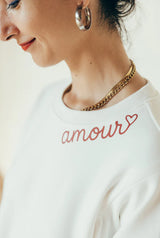 Sudadera blanco amour