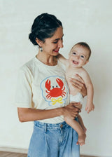 Playera de lactancia cangrejo