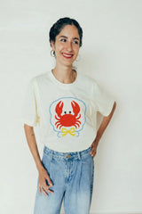 Playera de lactancia cangrejo