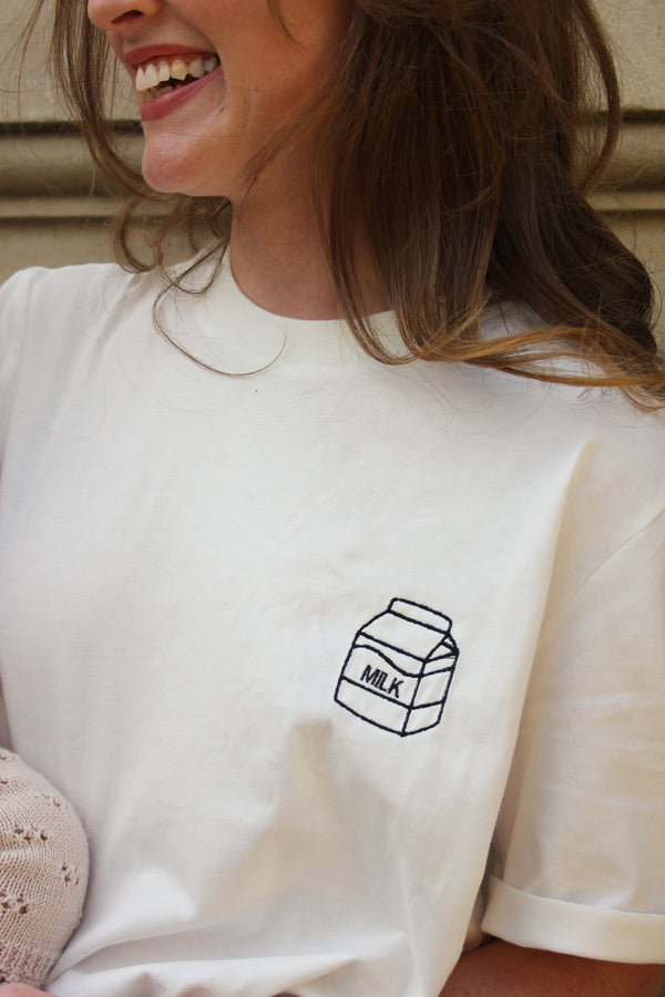 Playera de lactancia personalizada milk box