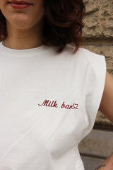 Playera de lactancia sin mangas milk bar