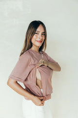 Playera de lactancia amour moka